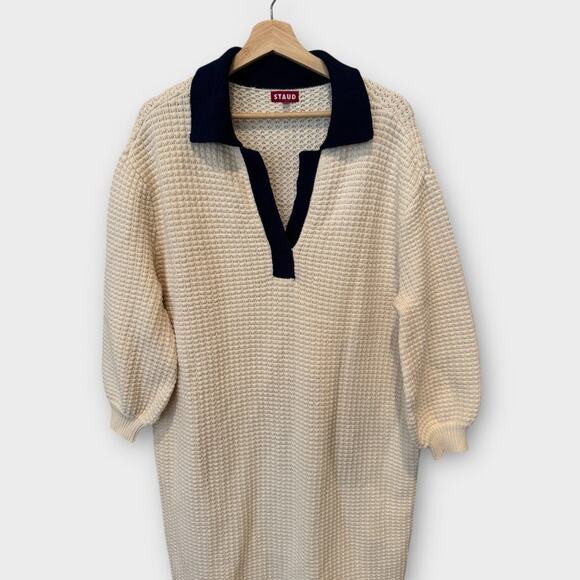 STAUD Altea Waffle-Knit Cotton-blend Maxi Dress Size Large - Picture 8 of 14